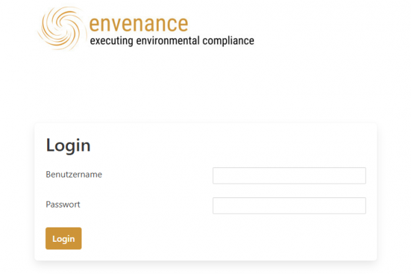 Login screen of the Envenance Digital Client Portal, providing access to real-time ITAD tracking, documentation, and reporting